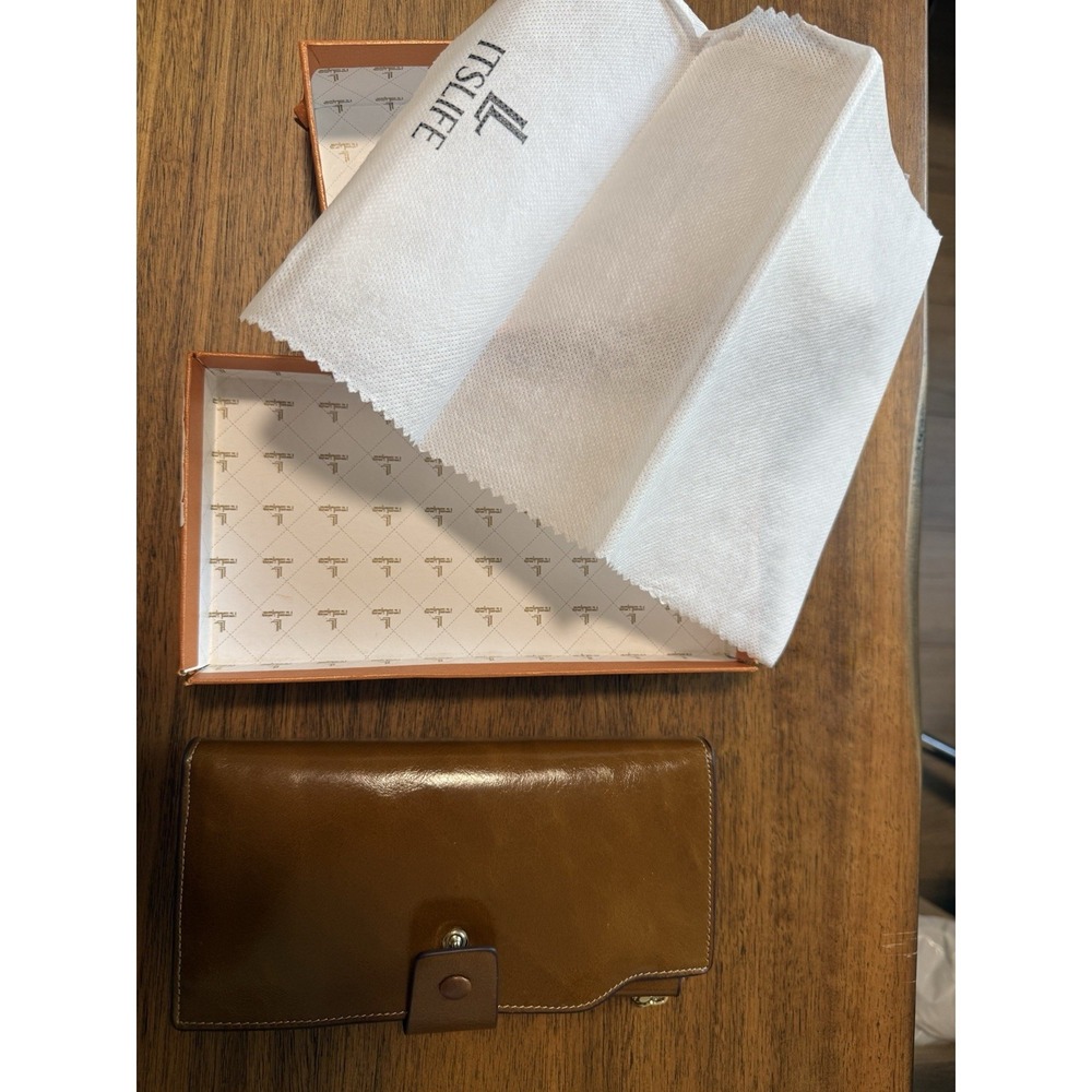 ITSLIFE #2083 Waxed Khaki‎ Leather Wallet New With Box